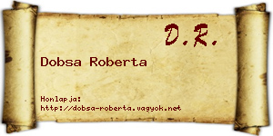 Dobsa Roberta névjegykártya